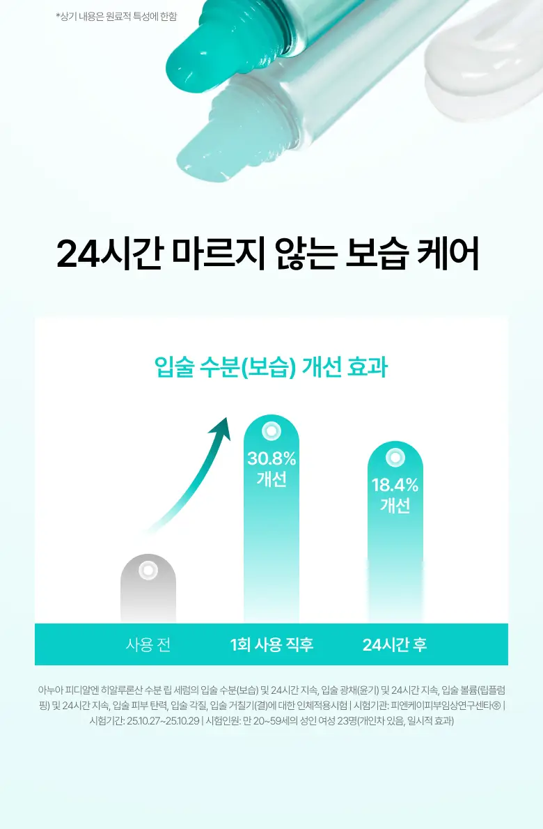 [더블기획/수분코팅] 아누아 피디알엔 히알루론산 수분 립 세럼 더블 기획(10mL+10mL) 상세페이지 11